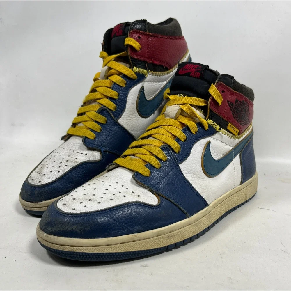 AIR JORDAN 1 High Union Los Angeles LA Storm Blue Size 9 2018 BV1300 146